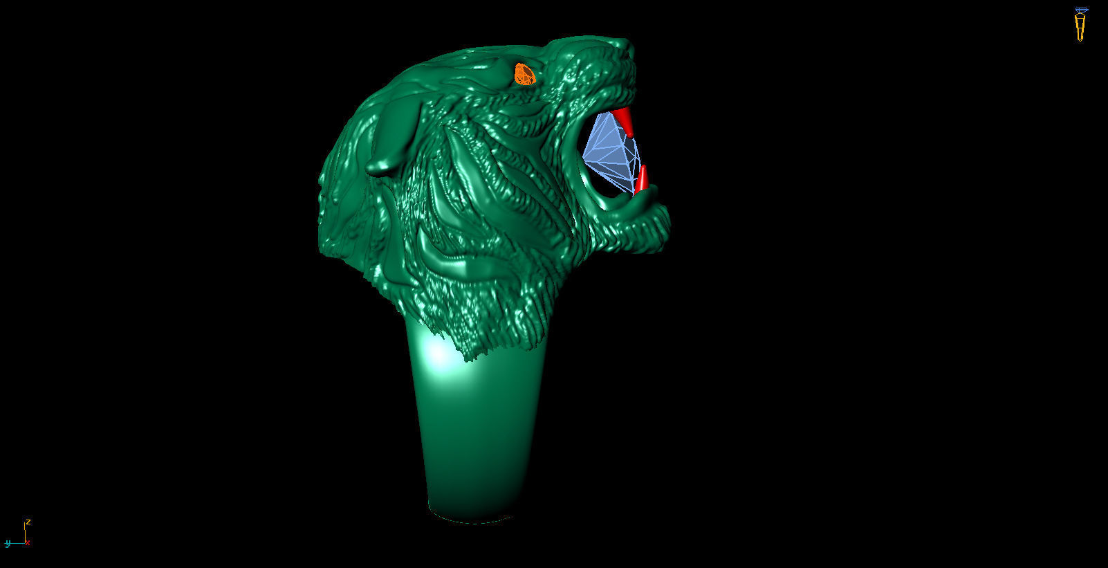 leopard ring  3D print model_3