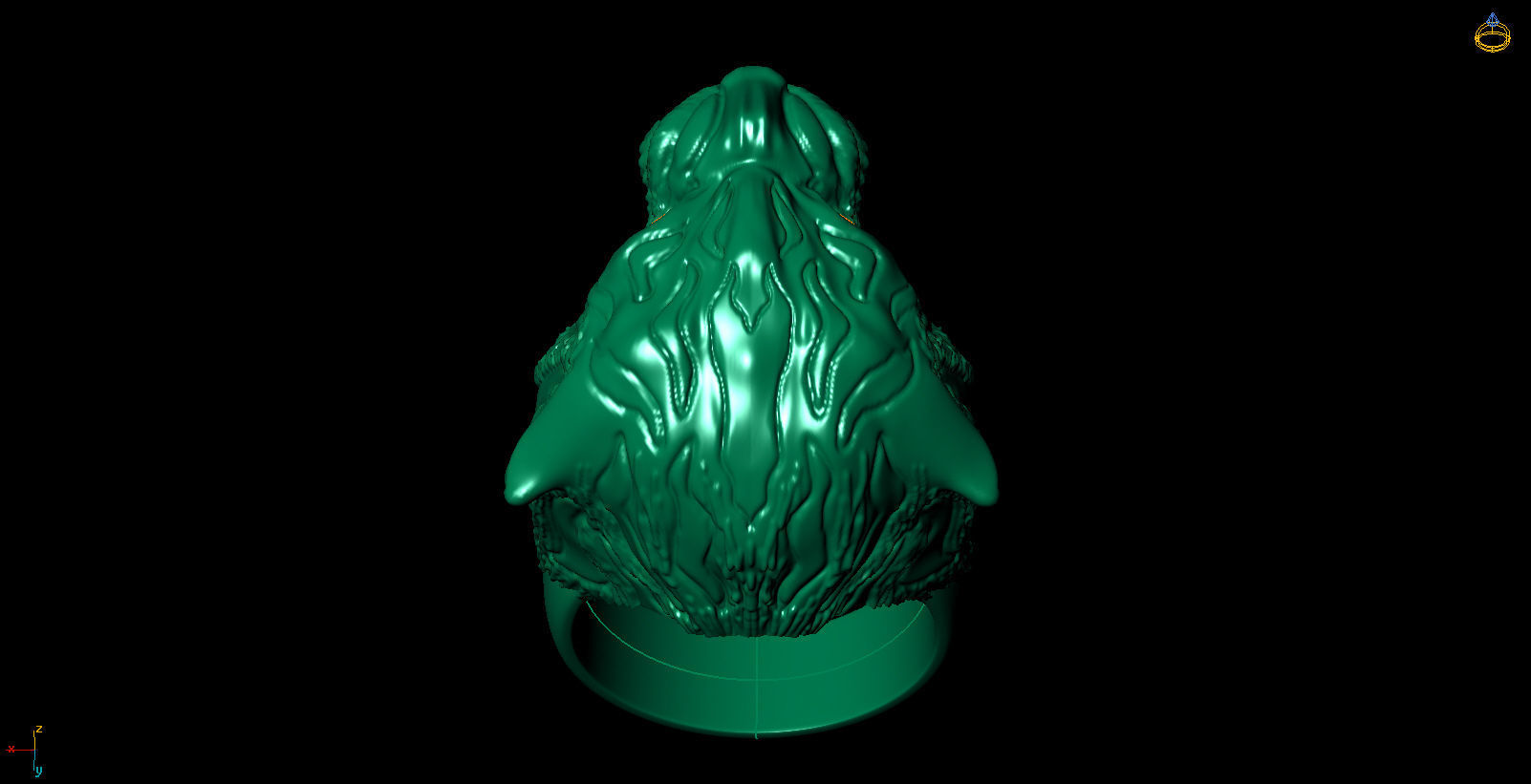 leopard ring  3D print model_4