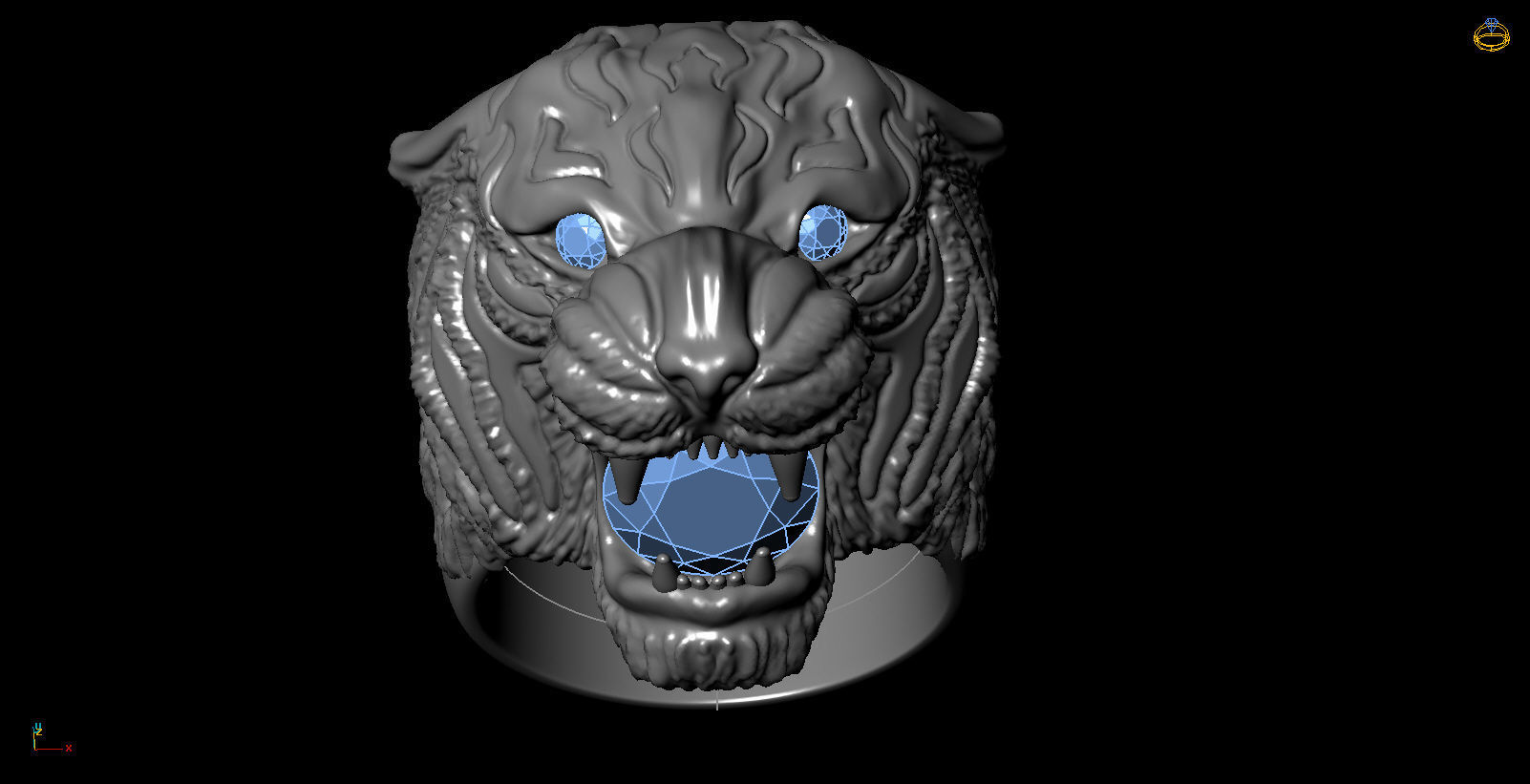 leopard ring  3D print model_2