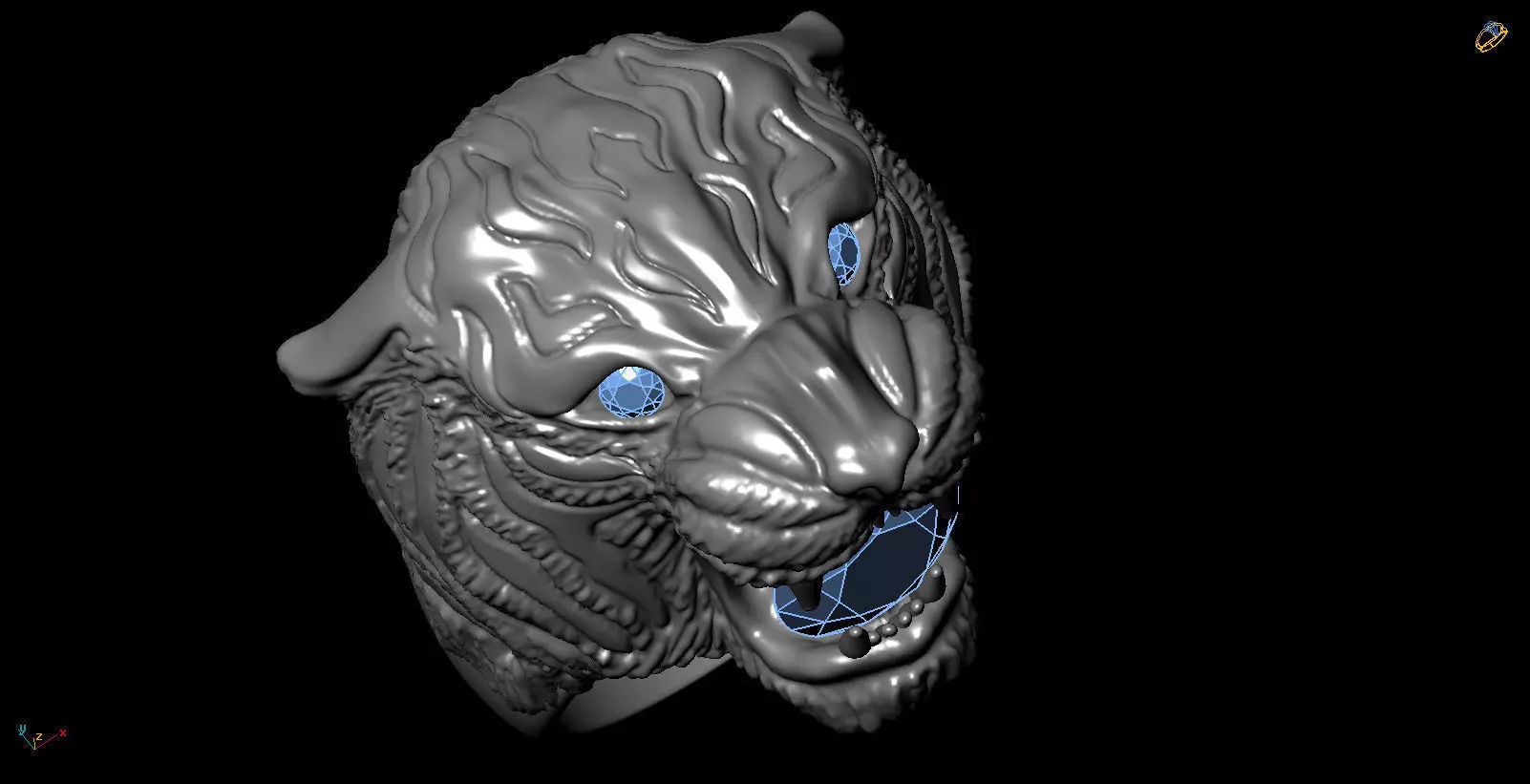 leopard ring  3D print model_0
