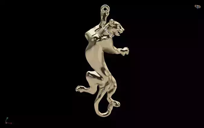 pendant-lioness-3dm stl jaguar pendant