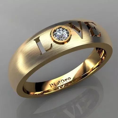 love ring  3D print model_0