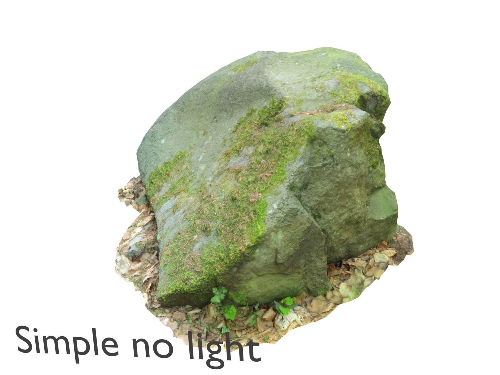 Basalt rock Low-poly 3D model_4