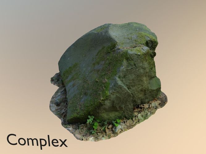 Basalt rock Low-poly 3D model