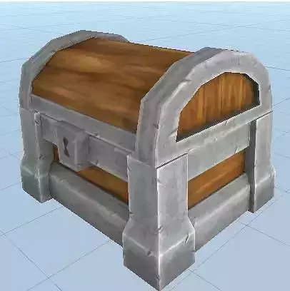 Chest made of wood and metal