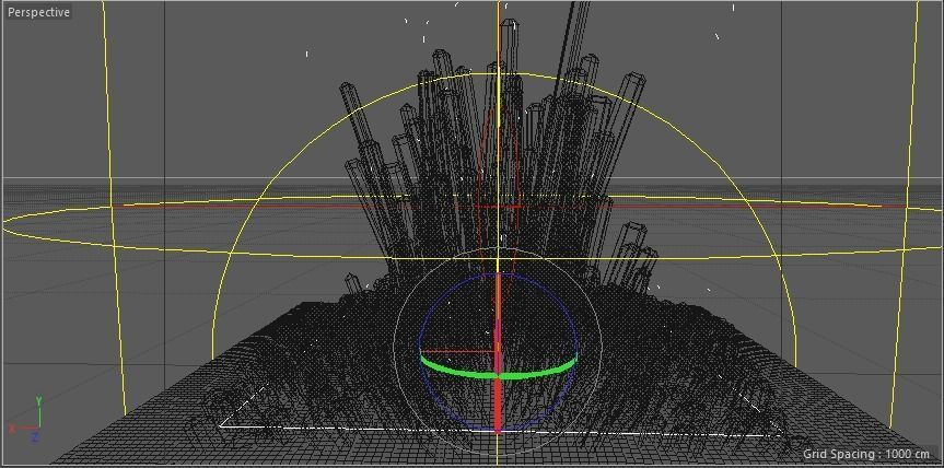 Cristals tower of crystals in sky Low-poly 3D model_1