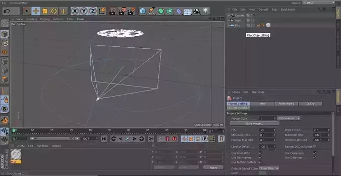 Seabed computer screen with object in it