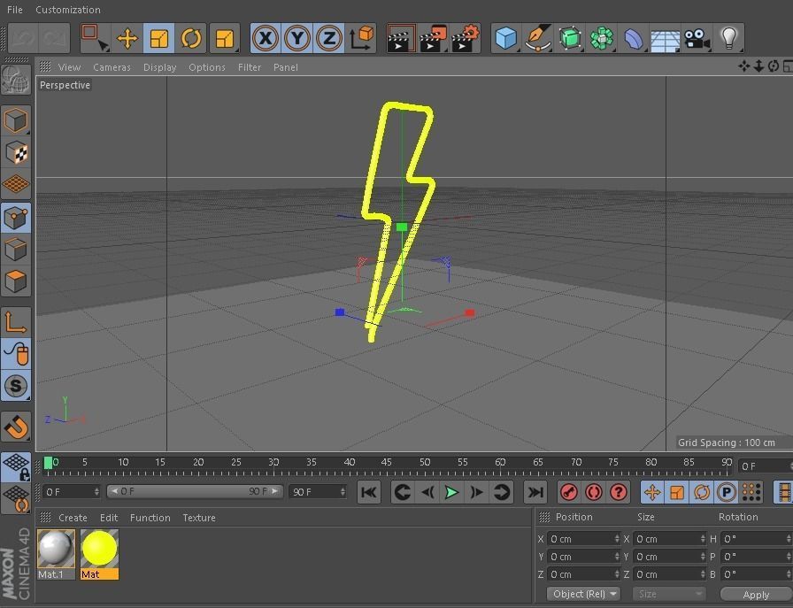 Bright neon Low-poly 3D model_1