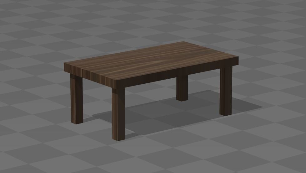 Simple Low-Poly Table Low-poly 3D model_1