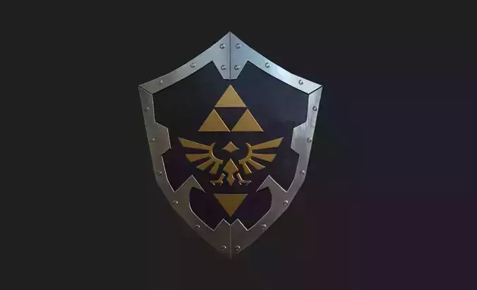 Zelda Link Shield Custom Free low-poly 3D model