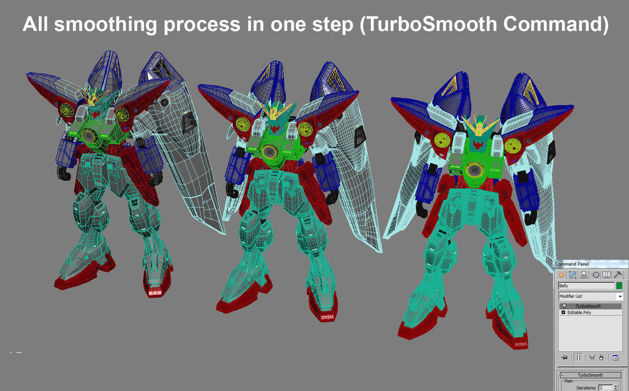 Gundam Zero Wing XXXG-00W0 Low-poly 3D model_8