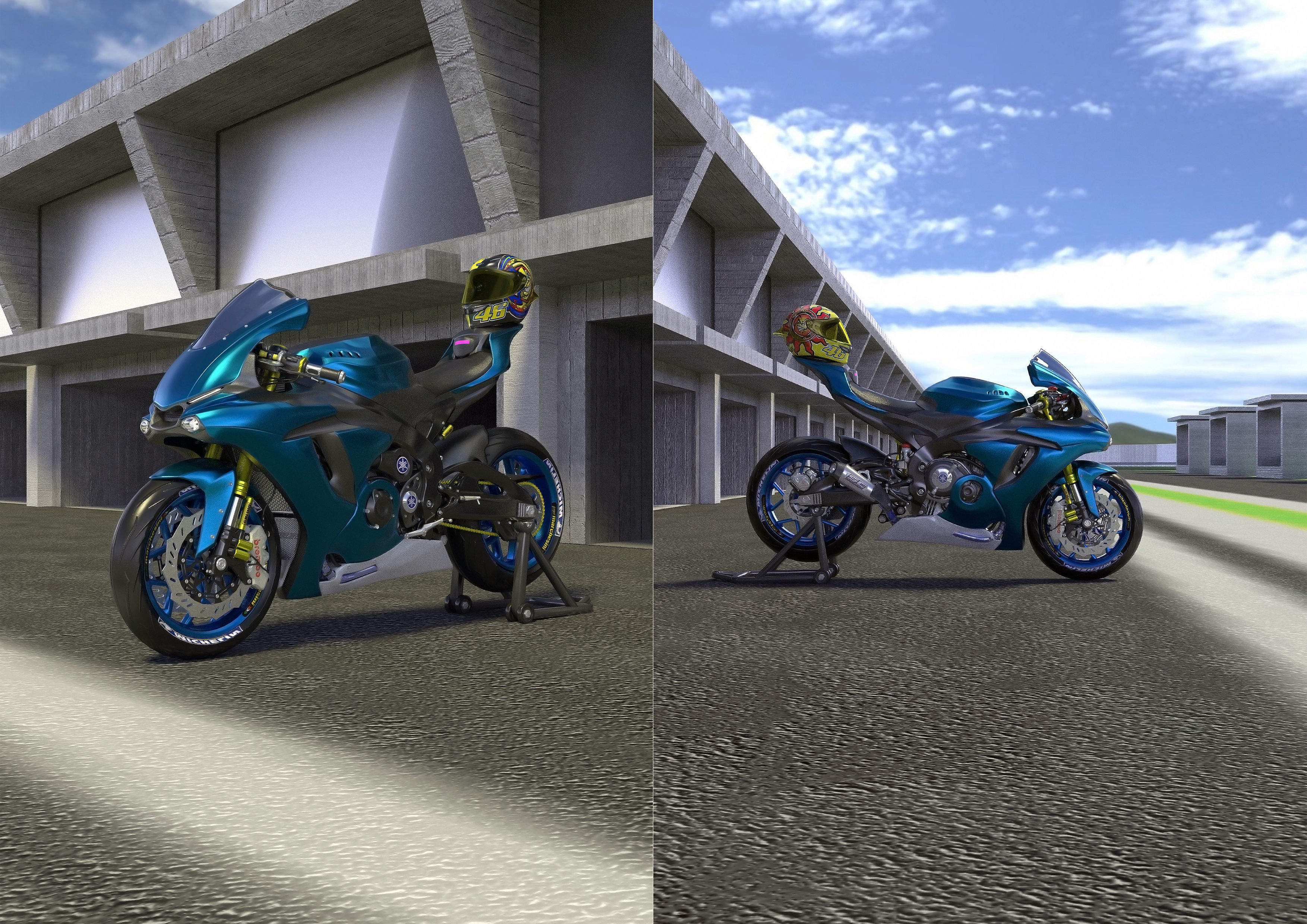 YZF-R1 M yamaha 3D model_1