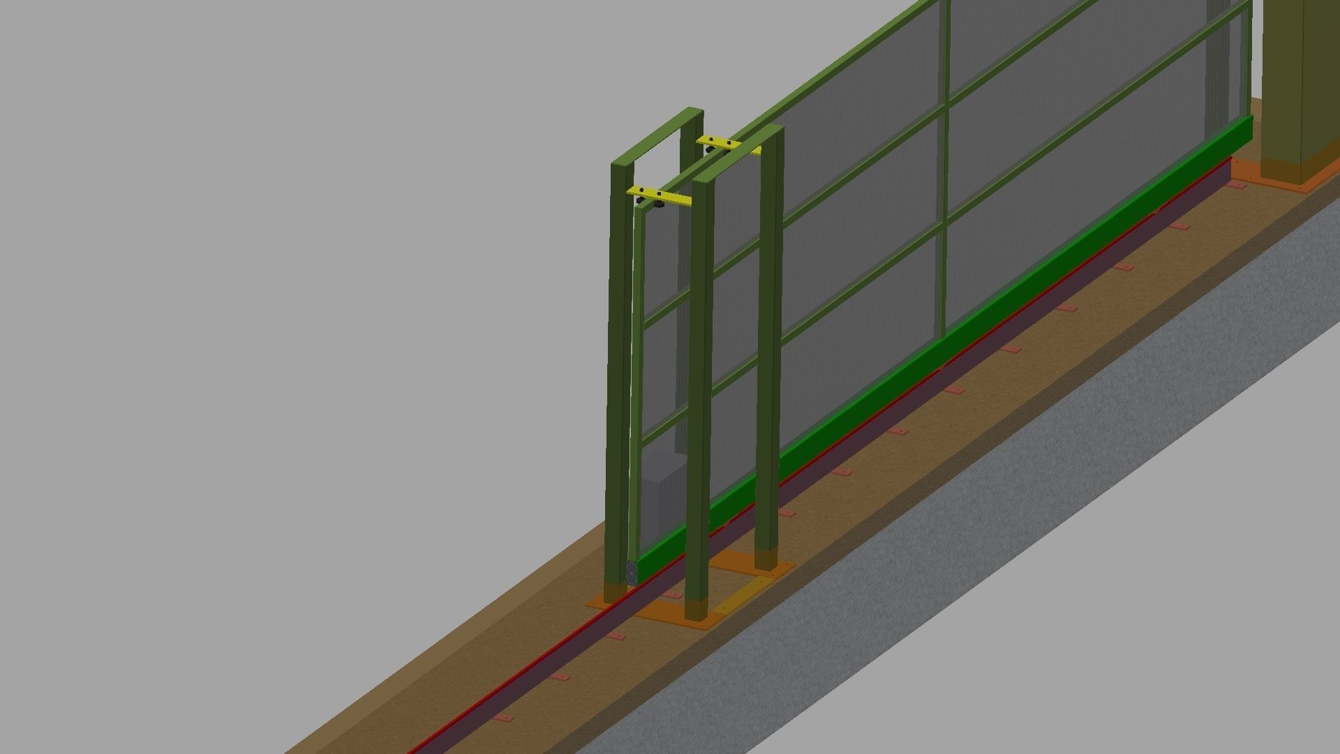 Sliding Gate Free 3D model_7