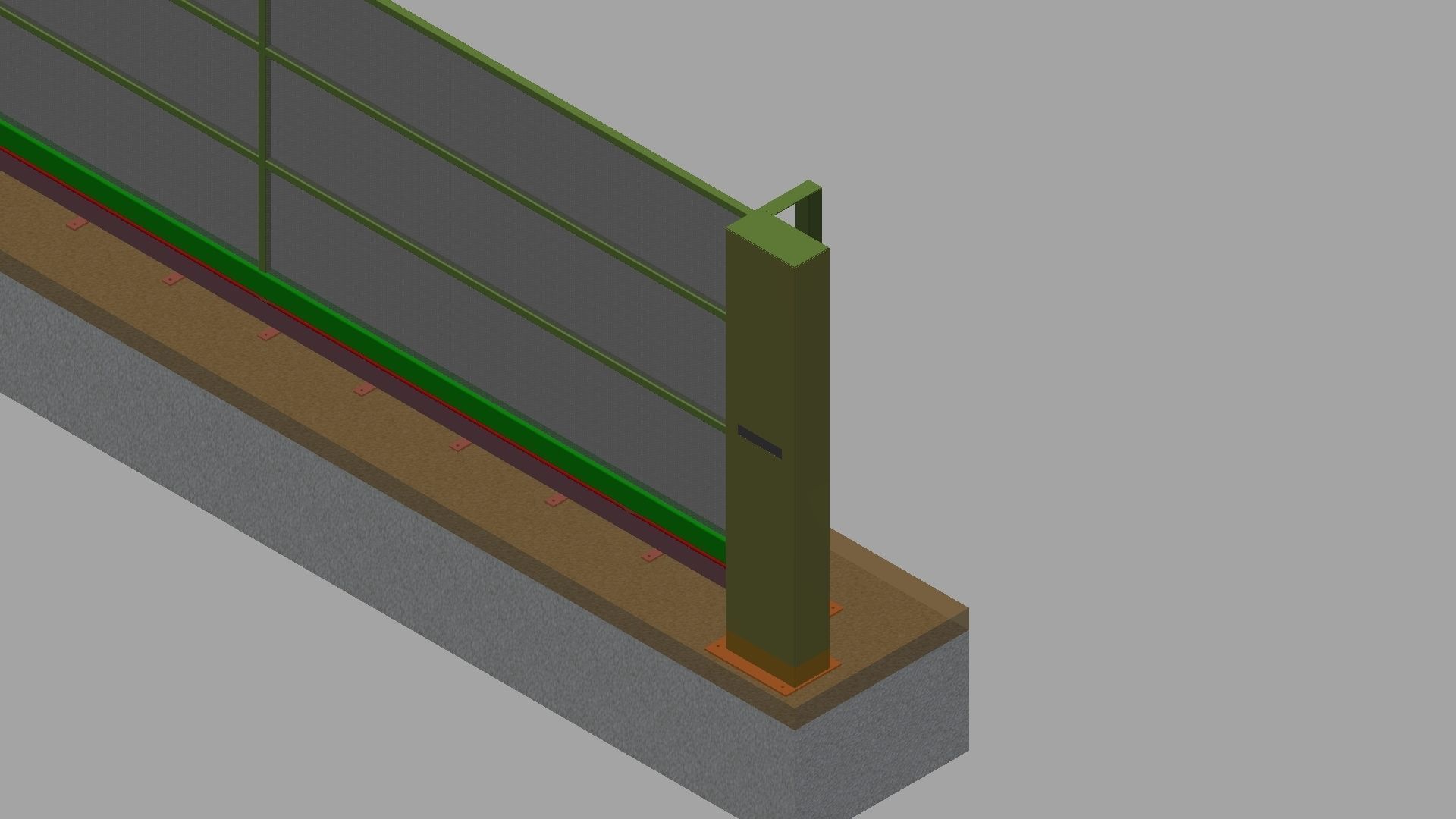 Sliding Gate Free 3D model_5