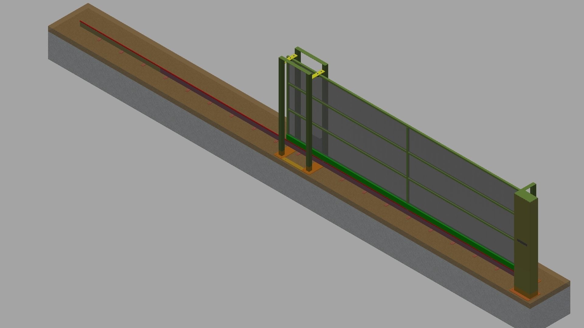 Sliding Gate Free 3D model_6