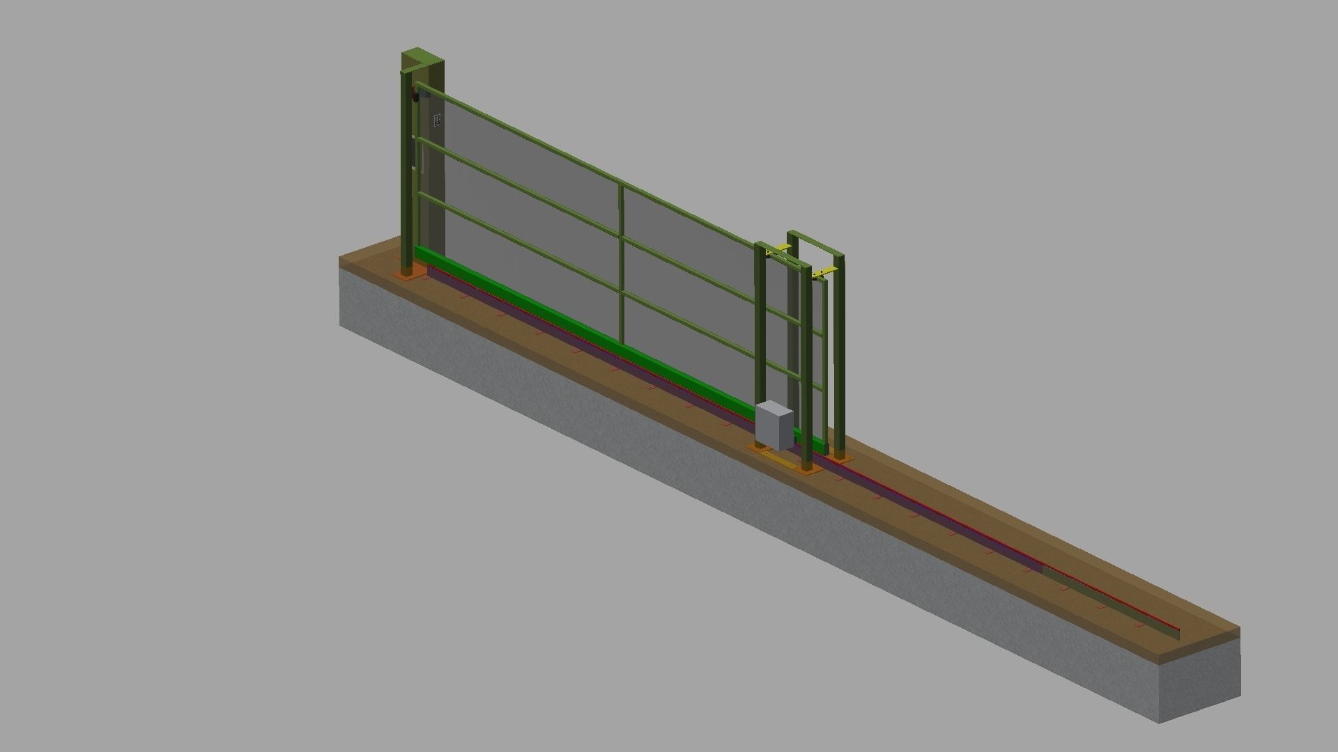 Sliding Gate Free 3D model_1