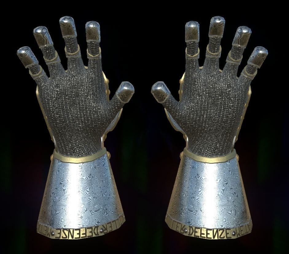 HIE Game Ready Hand Armor D180427 3D model_6