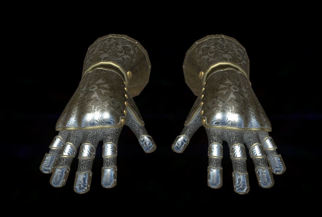 HIE Game Ready Hand Armor D180427 3D model_7