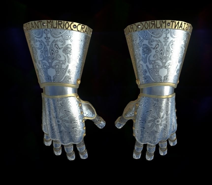 HIE Game Ready Hand Armor D180427 3D model_8