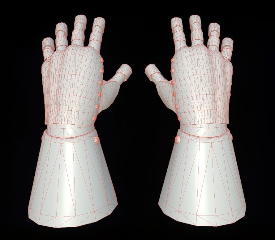 HIE Game Ready Hand Armor D180427 3D model_3