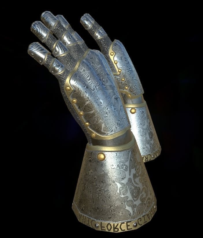 HIE Game Ready Hand Armor D180427 3D model_5