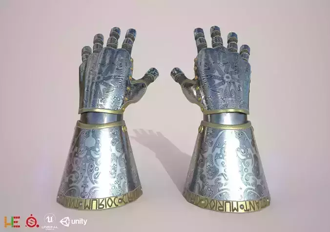 HIE Game Ready Hand Armor D180427 3D model