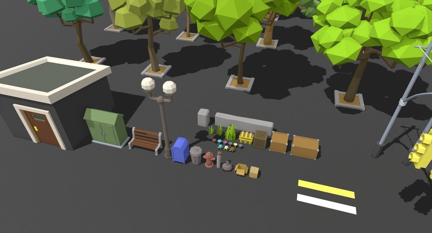 LowPoly City Pack Low-poly 3D model_25