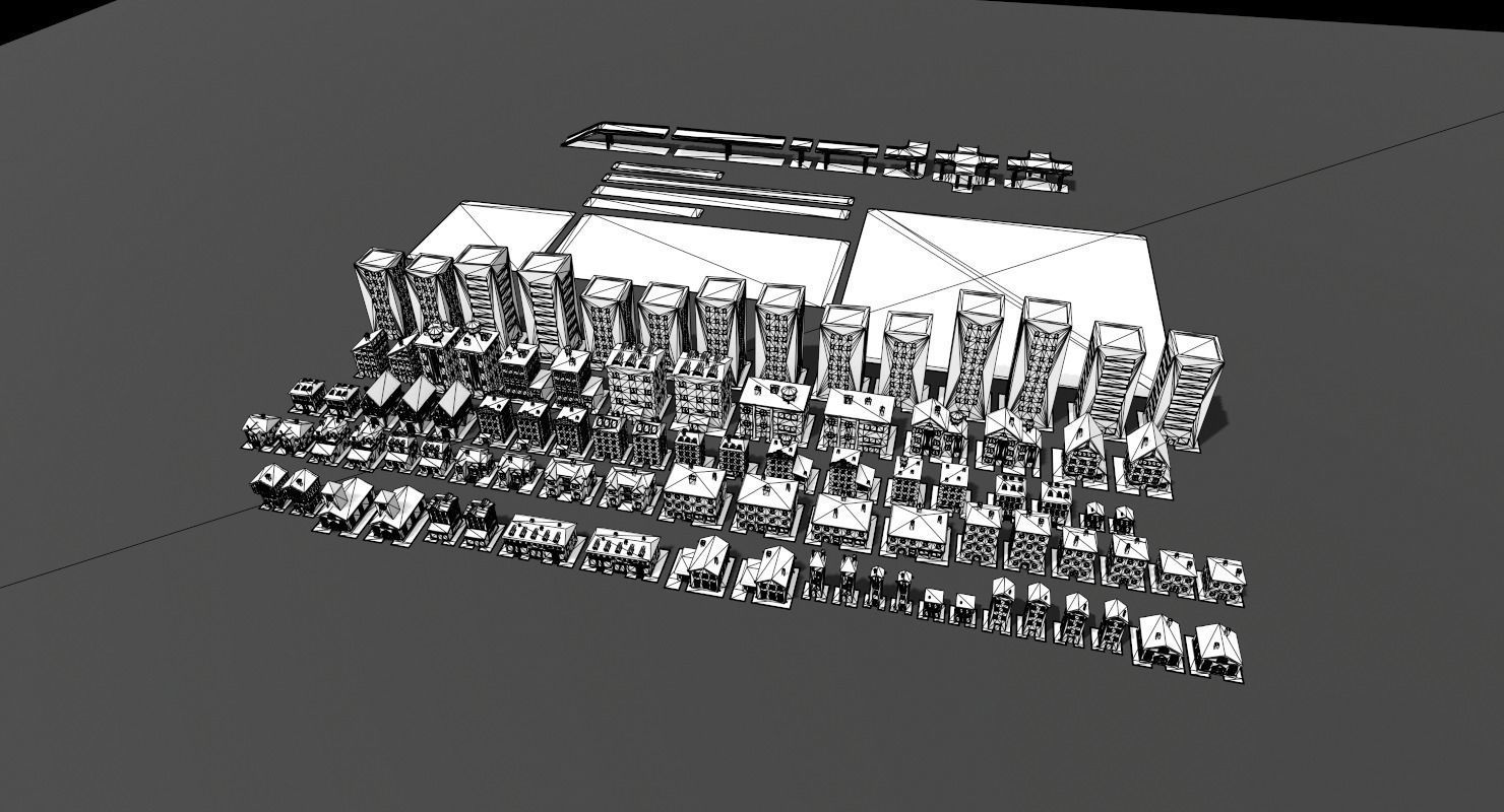 LowPoly City Pack Low-poly 3D model_17