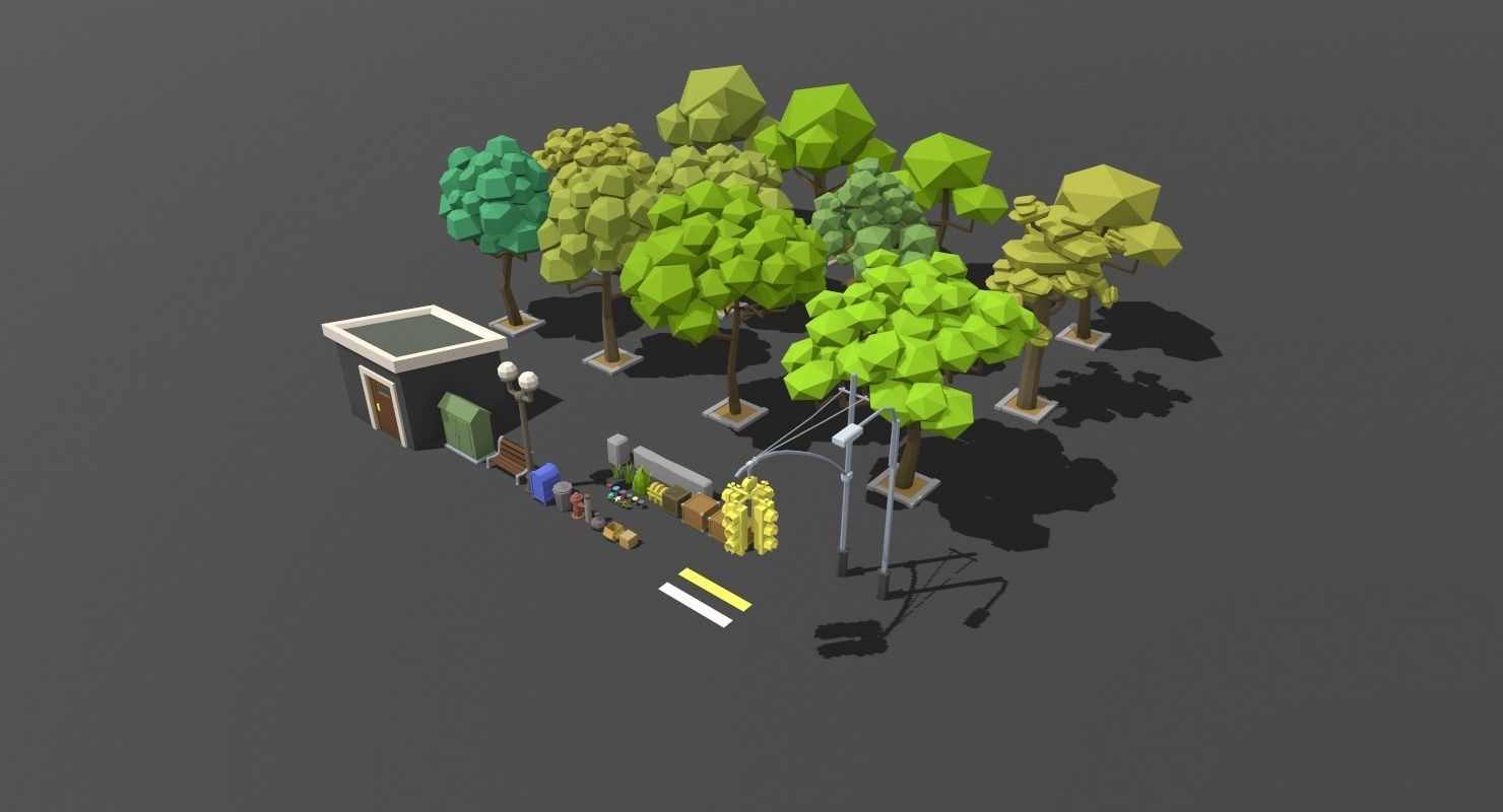 LowPoly City Pack Low-poly 3D model_22