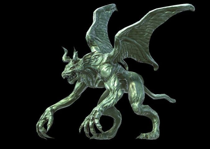 Gargoyle TypeA Low-poly 3D model