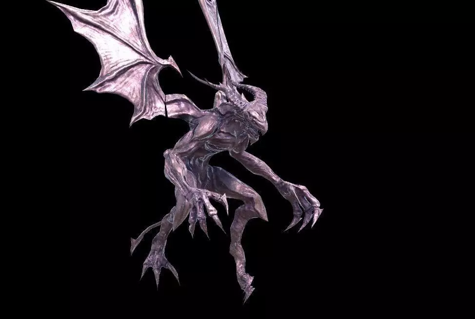 Gargoyle TypeB Low-poly 3D model_0