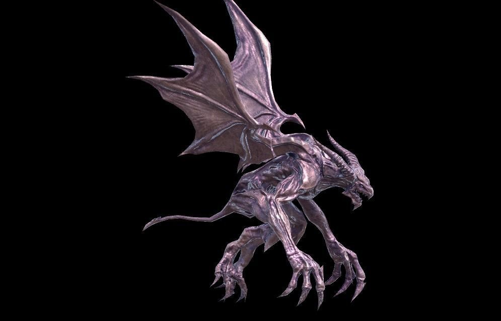 Gargoyle TypeB Low-poly 3D model_2