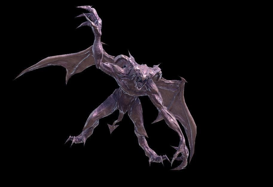Gargoyle TypeB Low-poly 3D model_3