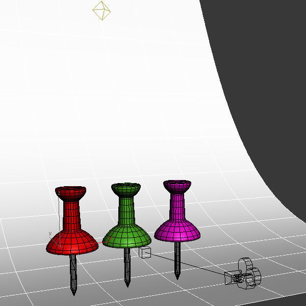 Push Pin 3D model_3