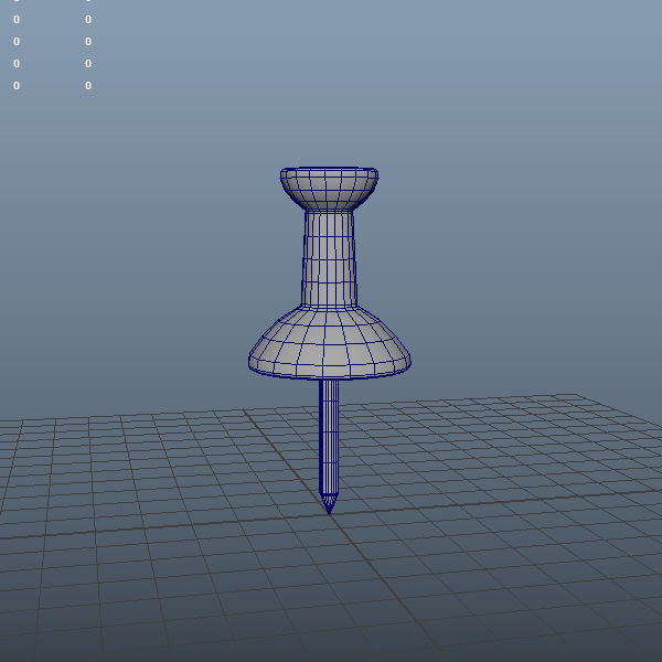 Push Pin 3D model_5