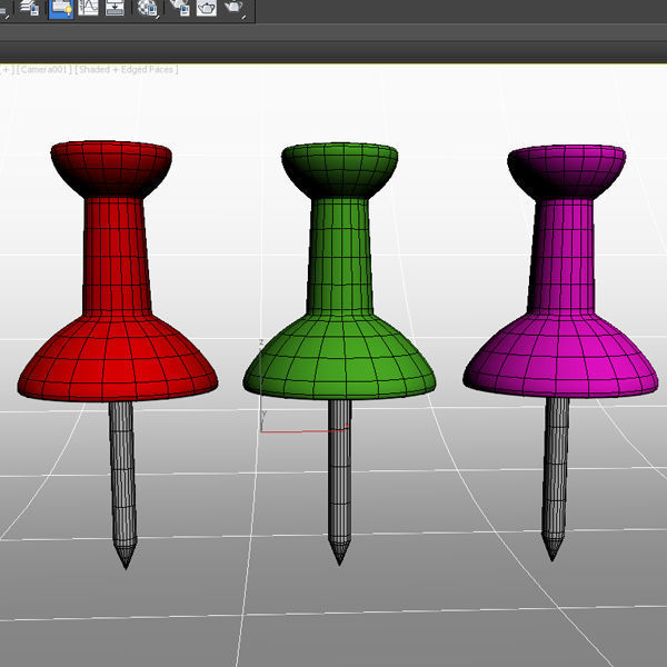 Push Pin 3D model_1