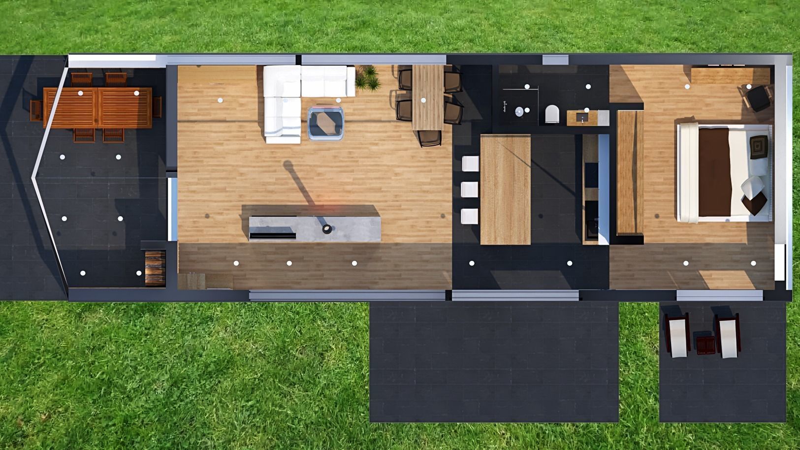 Modern designed house K90 Low-poly 3D model_8