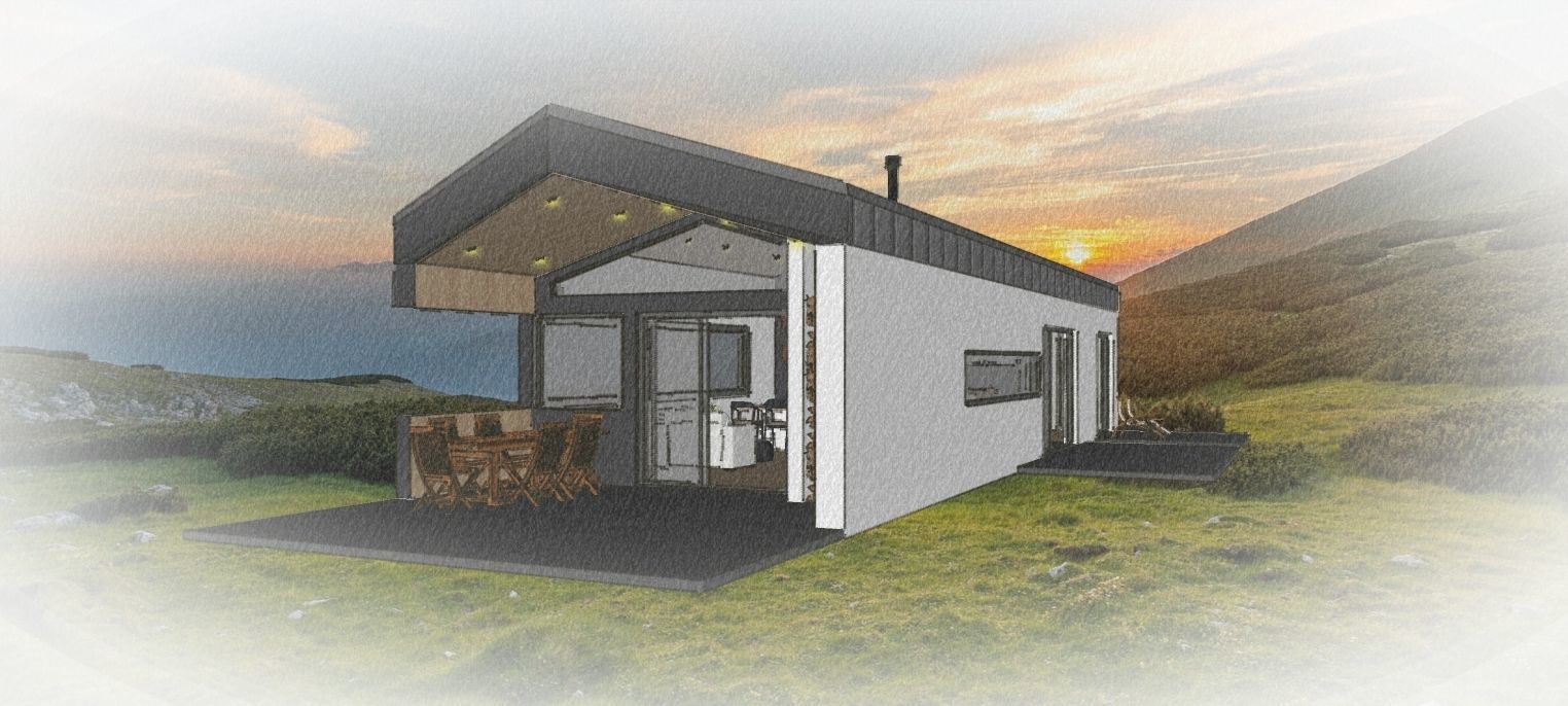 Modern designed house K90 Low-poly 3D model_3