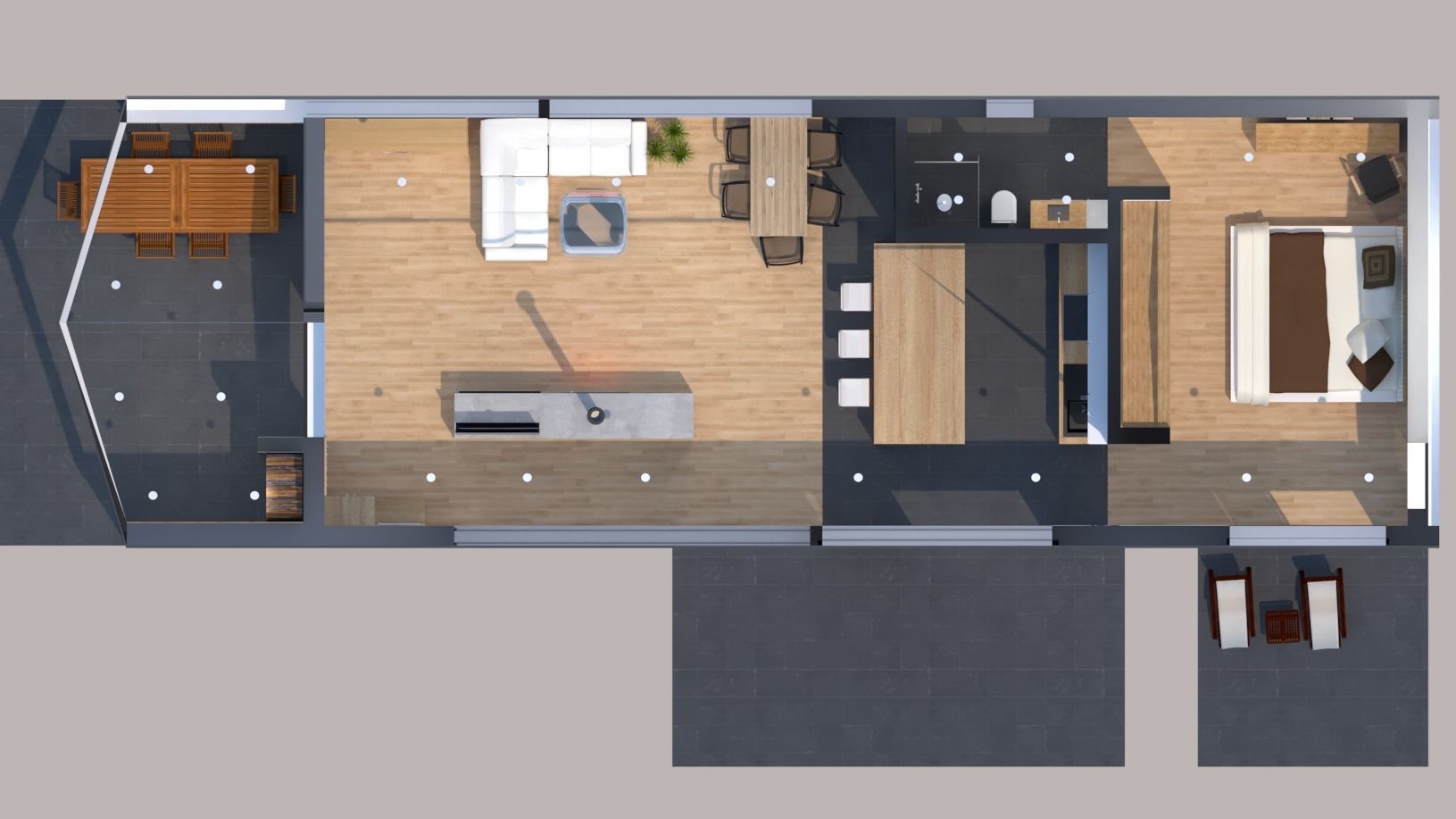 Modern designed house K90 Low-poly 3D model_15