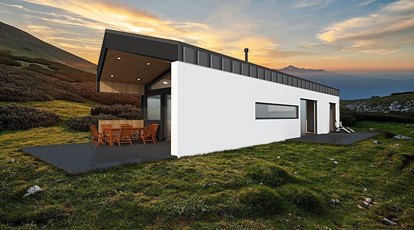 Modern designed house K90 Low-poly 3D model_2