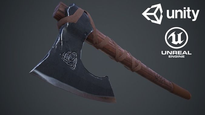Viking axe Free low-poly 3D model