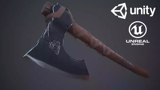 Viking axe Free low-poly 3D model
