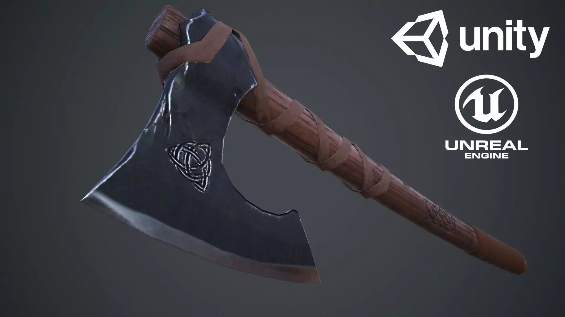 Viking axe Free low-poly 3D model