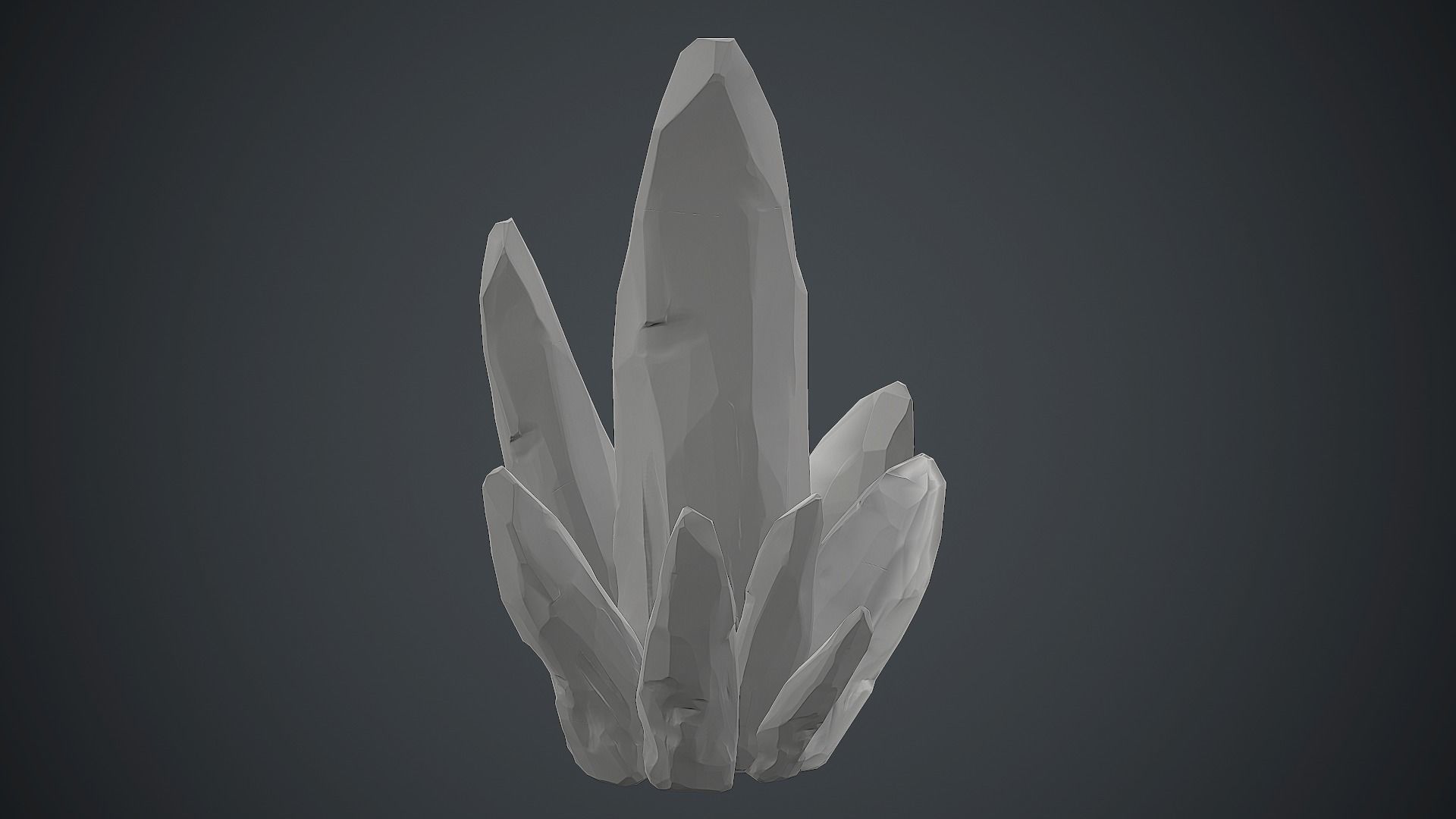Purple Crystal PBR Game Ready Low-poly 3D model_19