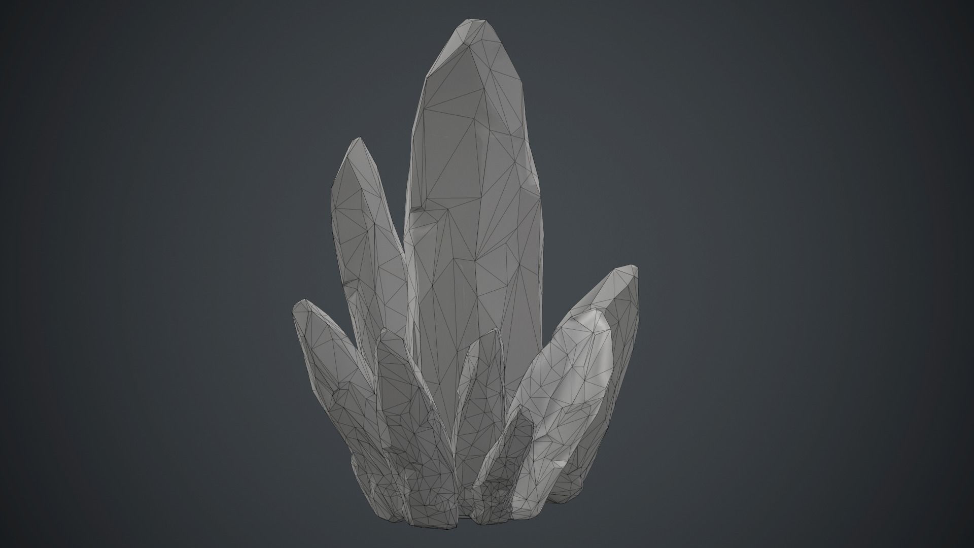 Purple Crystal PBR Game Ready Low-poly 3D model_22