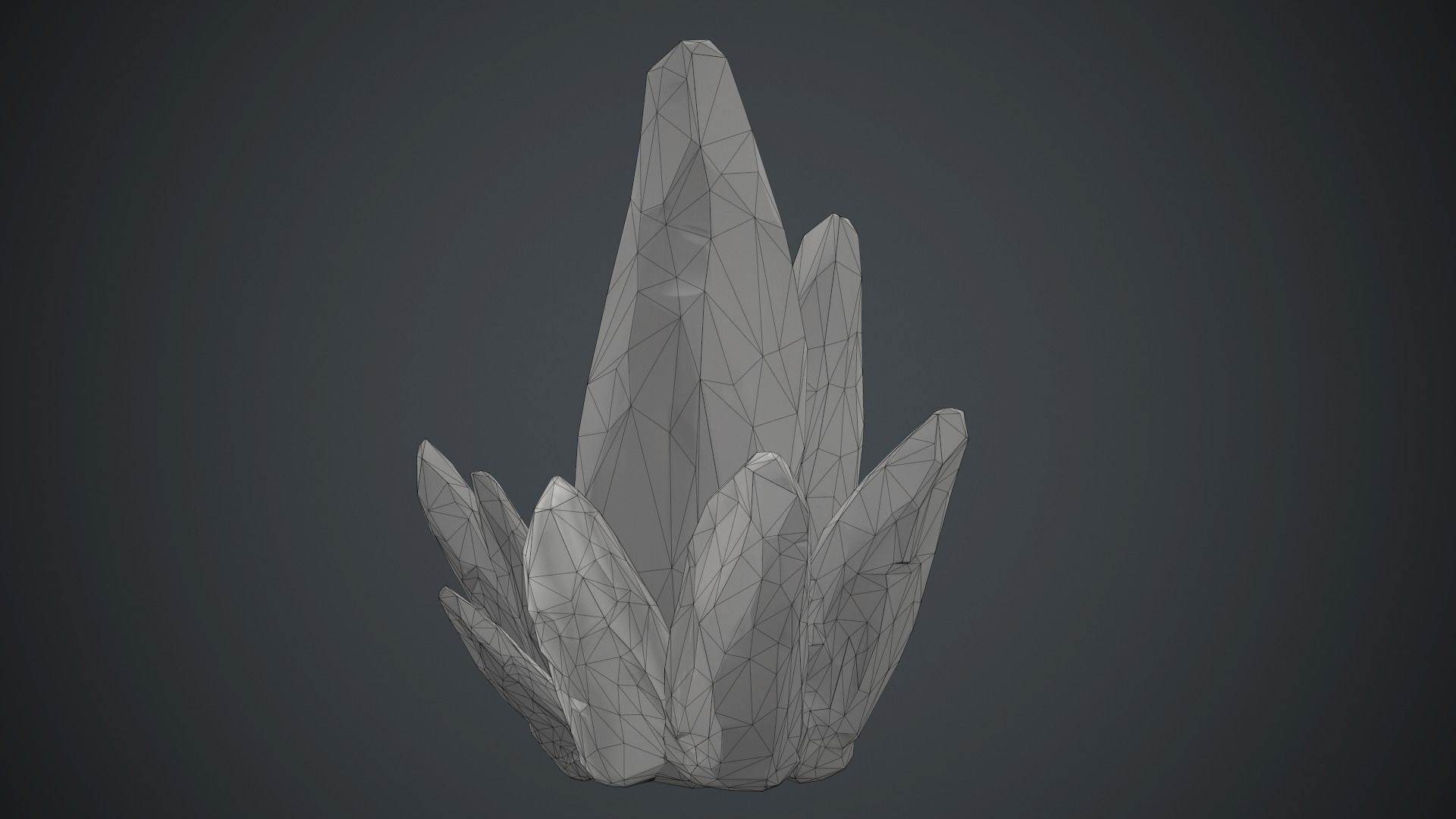 Purple Crystal PBR Game Ready Low-poly 3D model_21