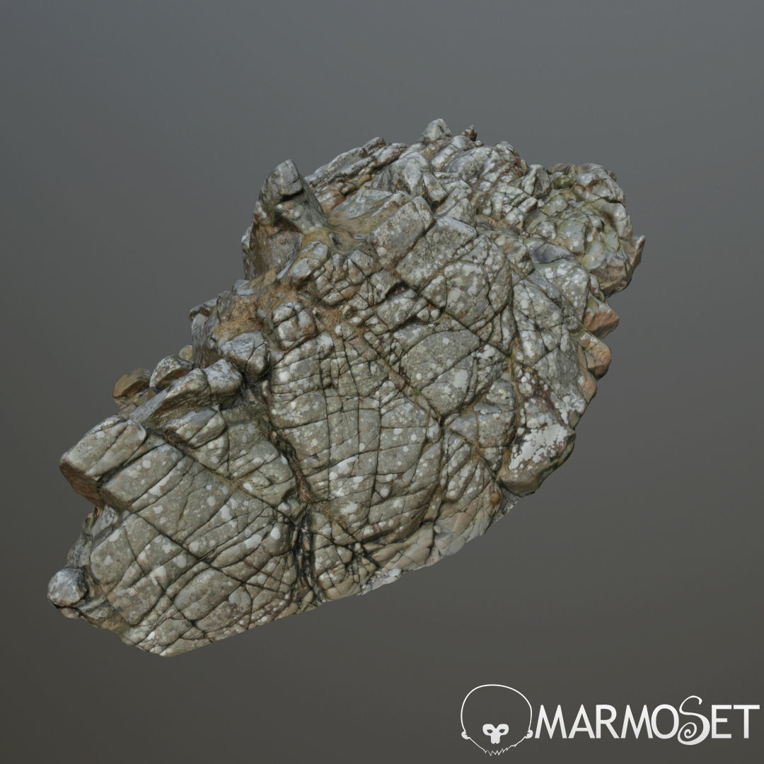 3d scanned rock cliff L2 3D model_5