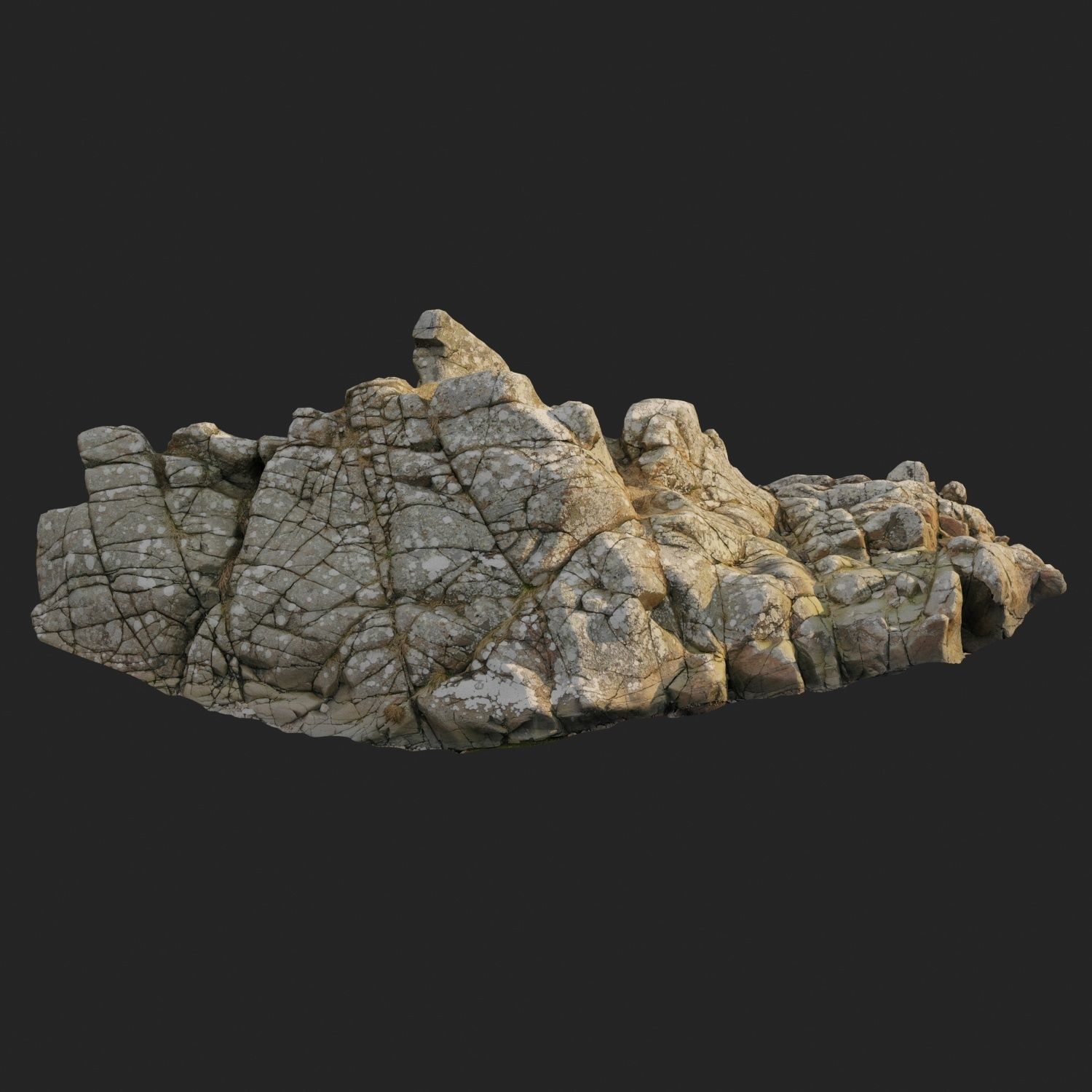 3d scanned rock cliff L2 3D model_1