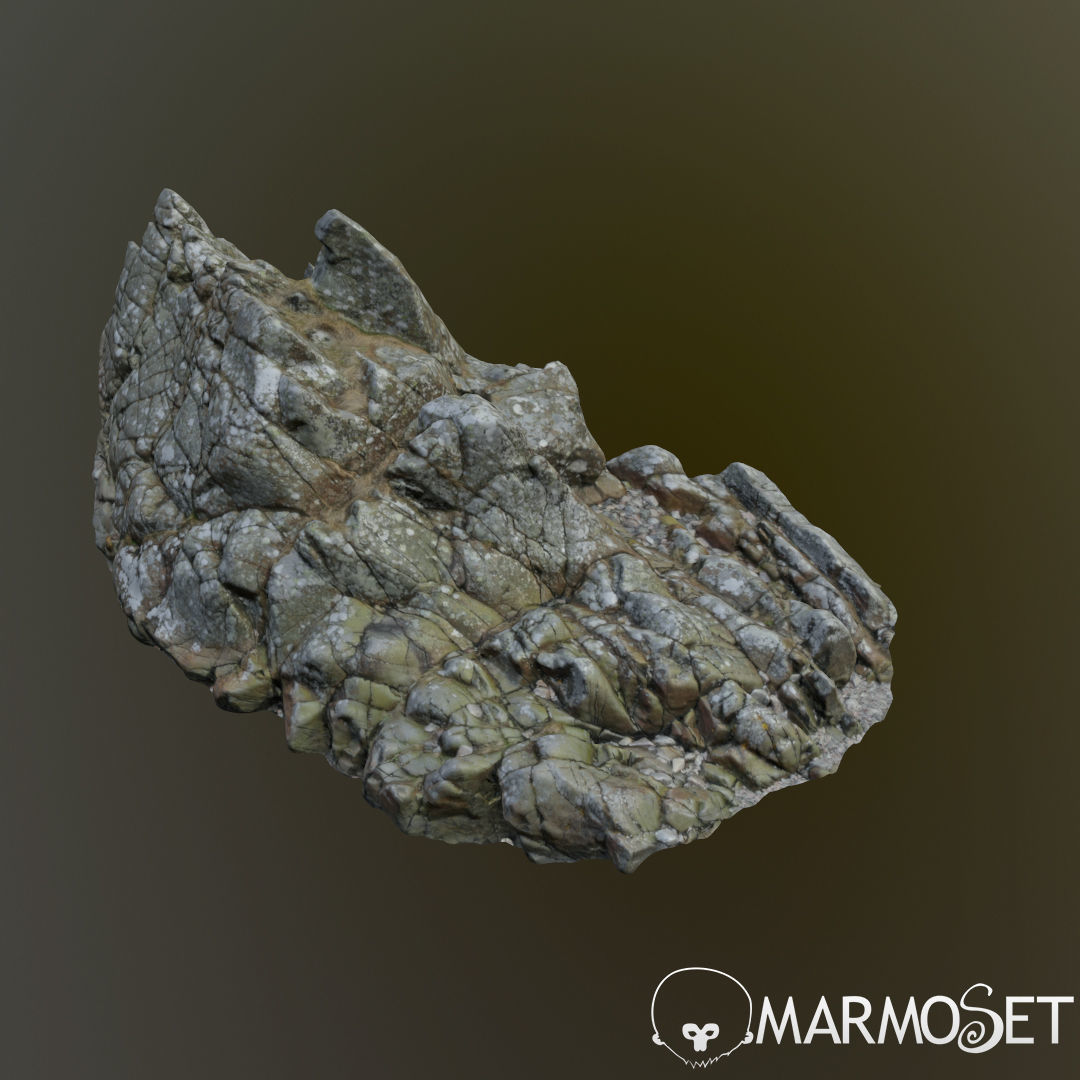 3d scanned rock cliff L2 3D model_8