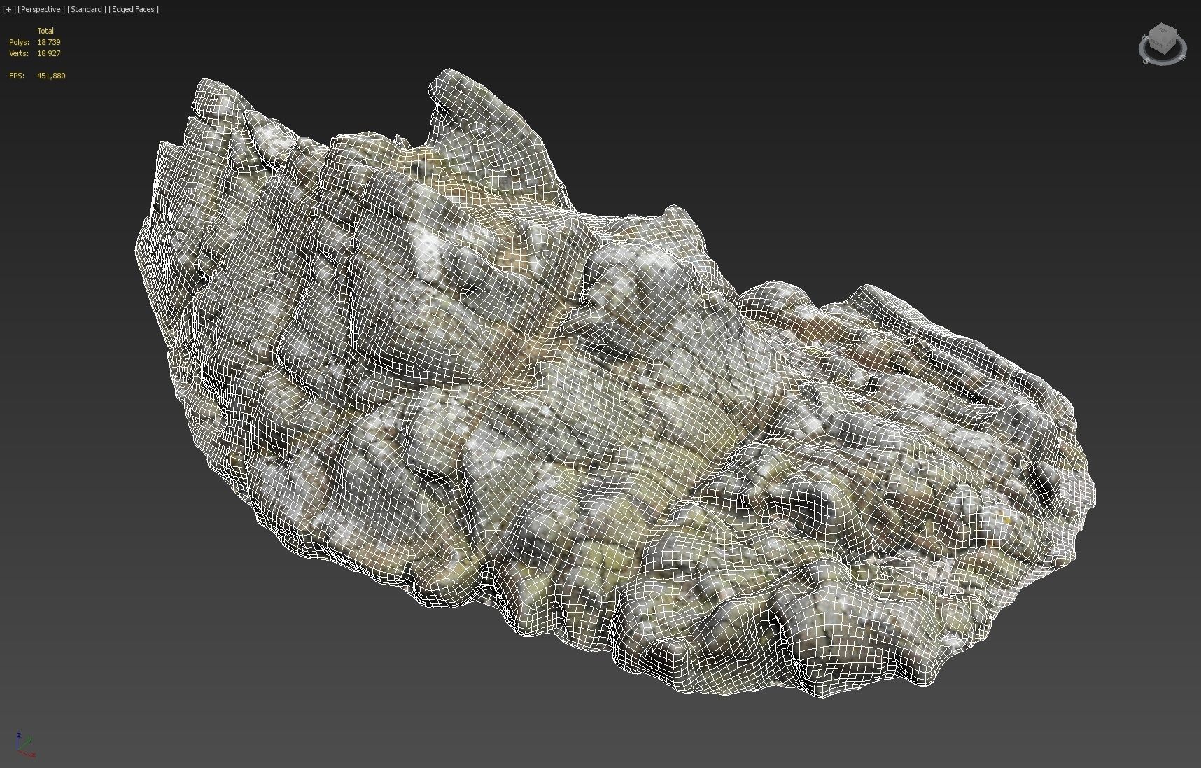 3d scanned rock cliff L2 3D model_4